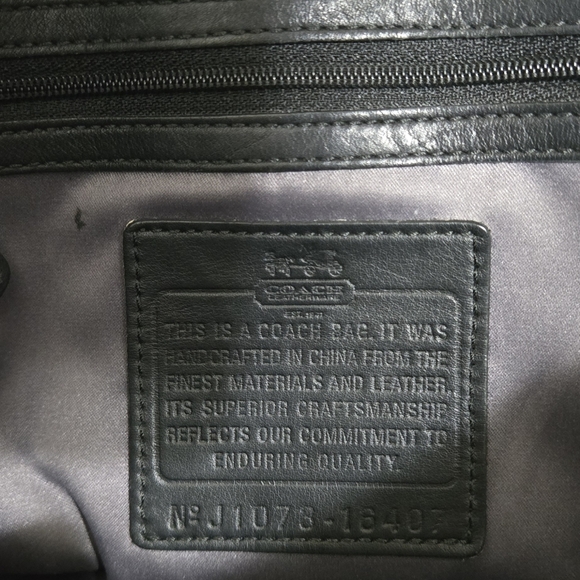 EUC RARE Coach Studded Flagship Leather Ella Black & Gunmetal Satchel - Picture 11 of 16